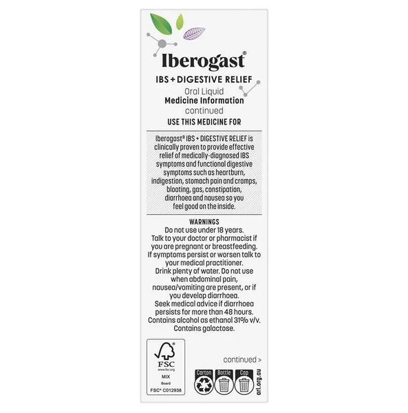 Siro hỗ trợ hội chứng ruột kích thích Iberogast IBS + Digestive Relief Oral Liquid