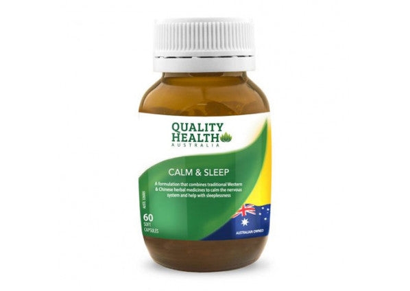 Viên uống hỗ trợ giấc ngủ và an thần Quality Health Calm & Sleep 60 viên [Pre-order]
