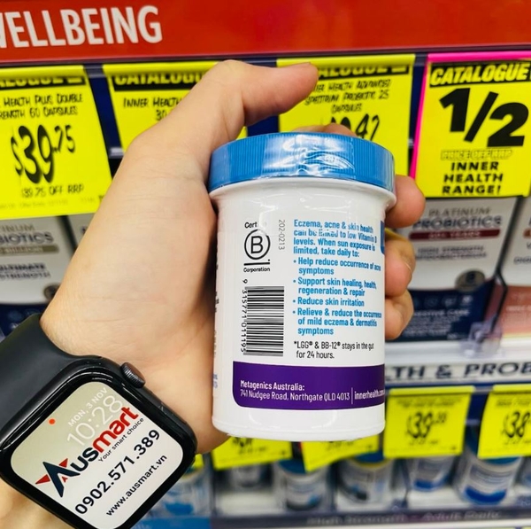 Viên uống bảo vệ sức khỏe da Inner Health Skin Shield 30 viên