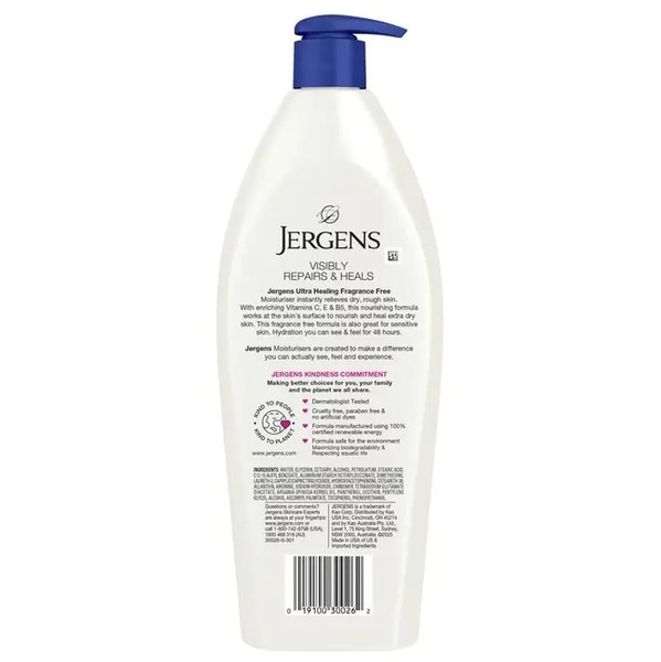 Kem dưỡng ẩm phục hồi chuyên sâu Jergens Ultra Healing Fragrance Free Moisturiser