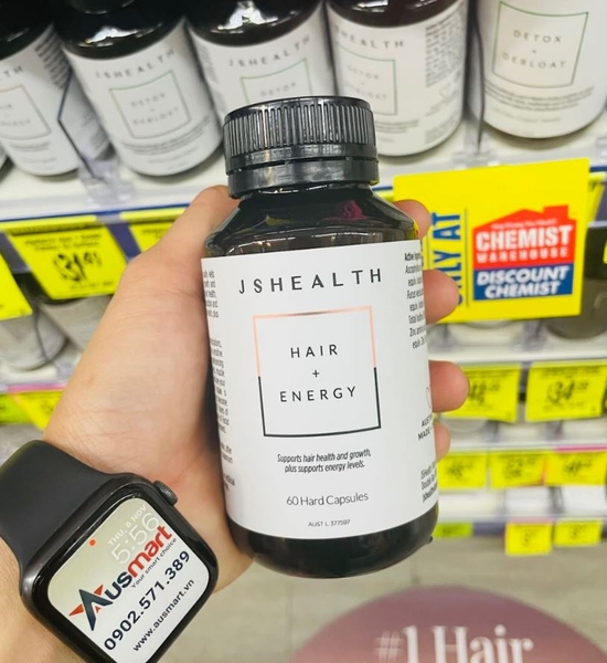Viên uống bổ tóc và bổ sung năng lượng JSHEALTH Hair + Energy