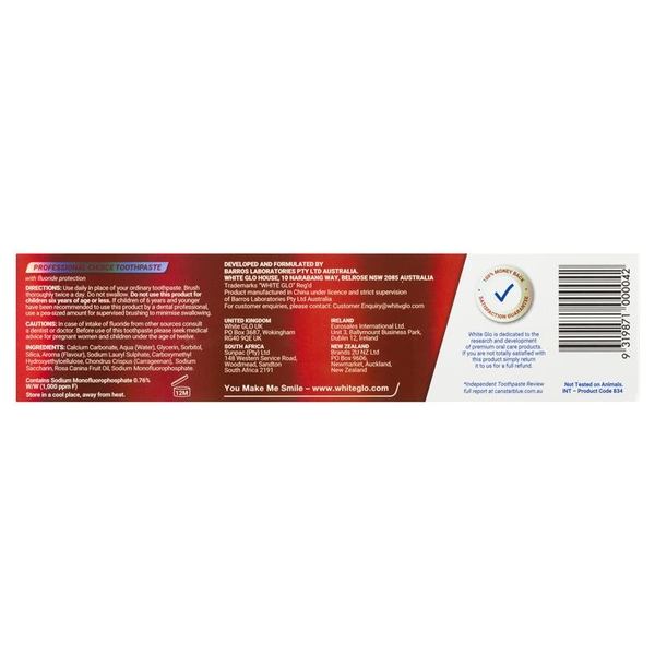 Kem đánh răng White Glo Deep Cleaning & Whitening 150g