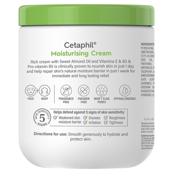 Kem dưỡng ẩm Cetaphil Moisturising Cream 550g