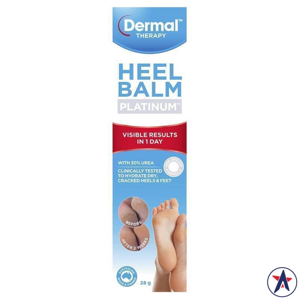 Kem dưỡng ẩm phục hồi gót chân Dermal Therapy Heel Balm Platinum 28g | Chất lượng đảm bảo từ Úc