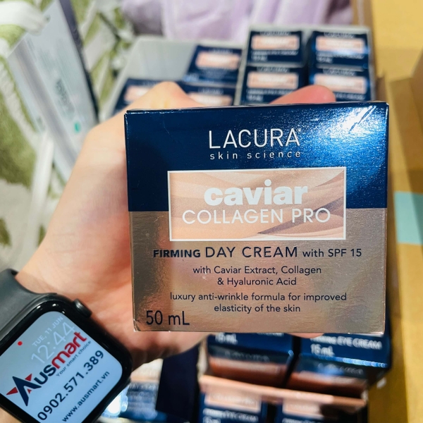 Kem dưỡng ban ngày trứng cá tầm Lacura Caviar Collagen Pro 50ml