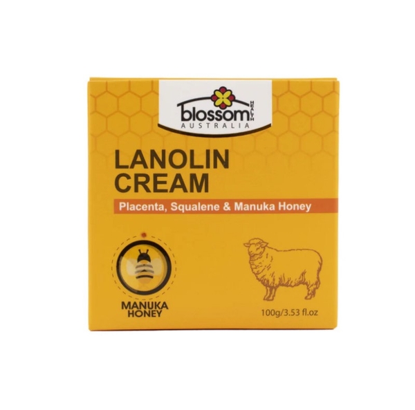 Kem nhau thai cừu Blossom Lanolin Cream With Placenta, Squalene & Manuka Honey 100g