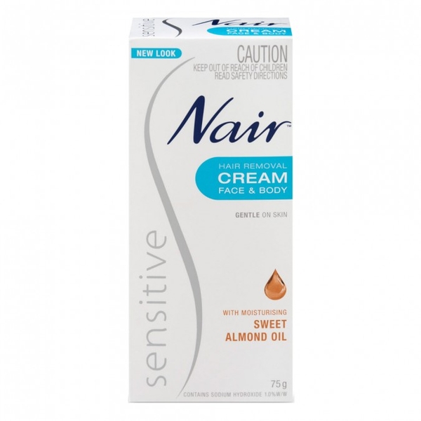 Kem tẩy lông Nair Sensitive Face & Body Hair Removal Cream 75g Kem tẩy lông Nair Sensitive Face & Body Hair Removal Cream 75g