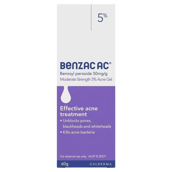 Kem trị mụn Benzac AC Gel 5% 60g