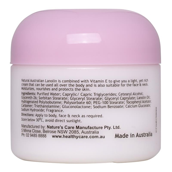 Kem nhau thai cừu Lanolin Cream với Vitamin E Healthy Care 100g