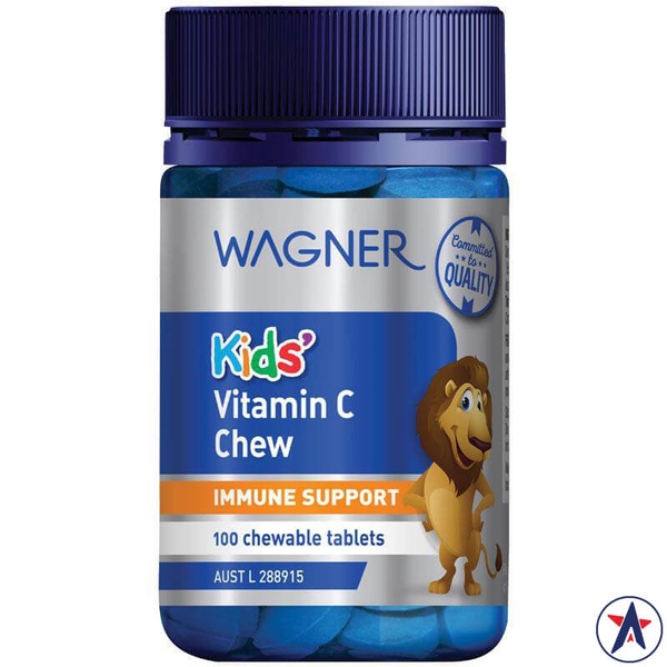 Kẹo vitamin C cho bé Wagner Kids Vitamin C Chewable 100 viên | Sản phẩm chất lượng từ Úc