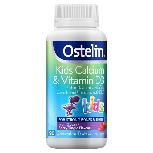 Canxi Ostelin cho bé Kids Calcium & Vitamin D3 90 viên