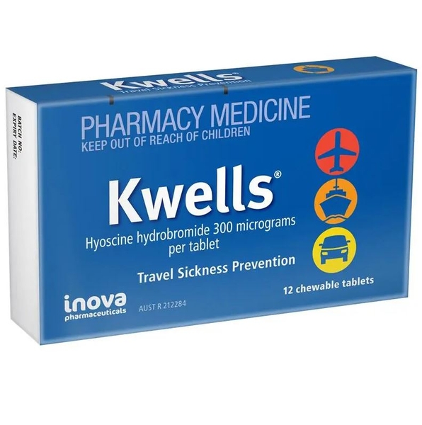 Viên nhai phòng và chống say xe Kwells Travel Sickness 12 Chewable