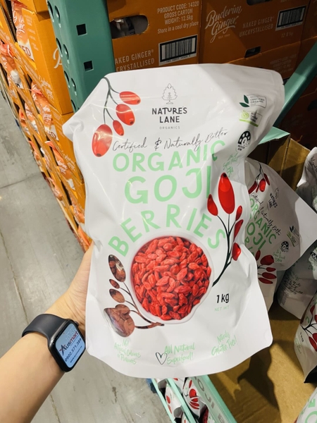Quả kỷ tử hữu cơ Nature's Lane Organic Goji Berries 1 kg