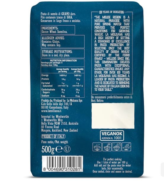 Mì ống La Molisana Extra Di Lusso 28 Fusilli