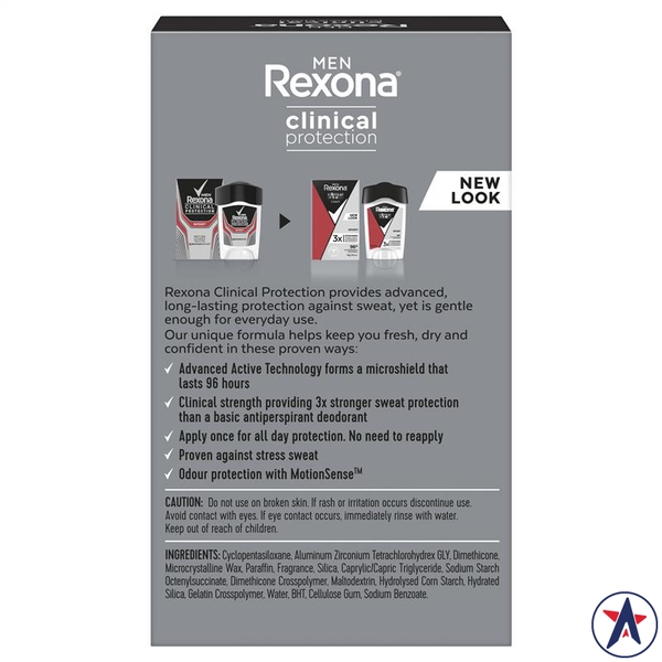 Lăn khử mùi Rexona Men Clinical Protection Antiperspirant Deodorant Sport 45ml