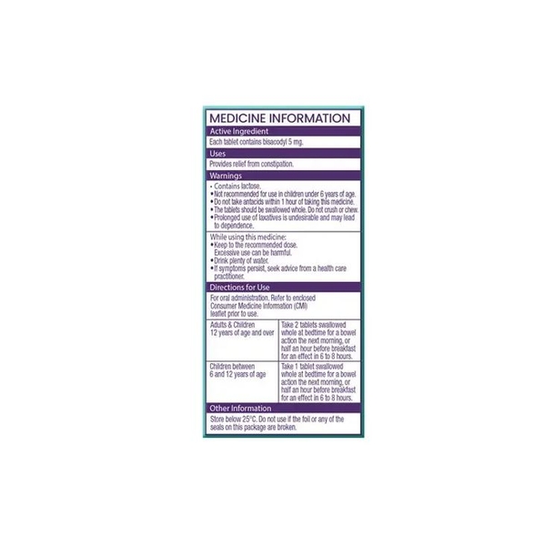 Viên uống nhuận tràng LaxActive bisacodyl 5mg