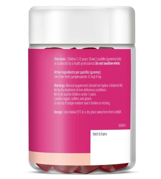 Kẹo dẻo bổ sung sắt cho trẻ em Life Botanics Kids Iron Gummies