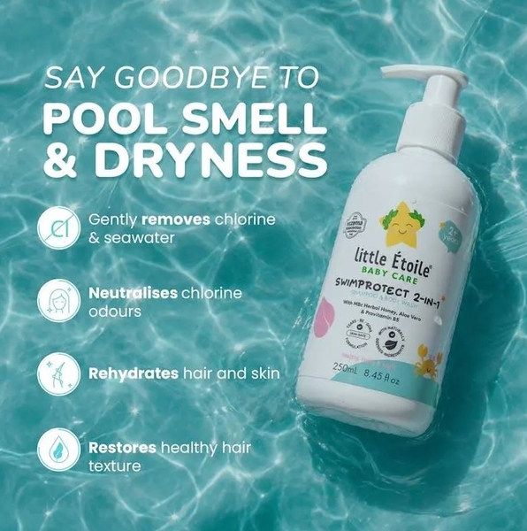 Sữa tắm gội khử Clo sau bơi Little Etoile SwimProtect 2-in-1 Shampoo & Body Wash