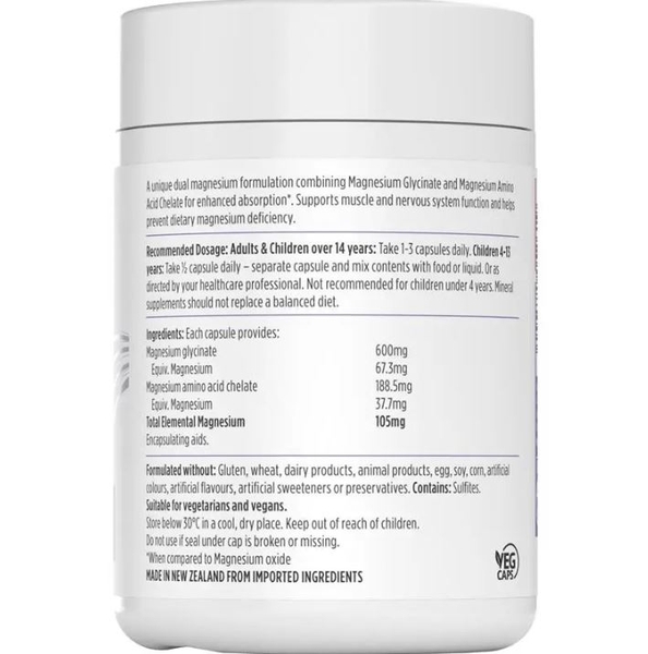Viên uống bổ sung Magie, hỗ trợ cơ bắp Nutra-Life Magnesium Hi-Zorb