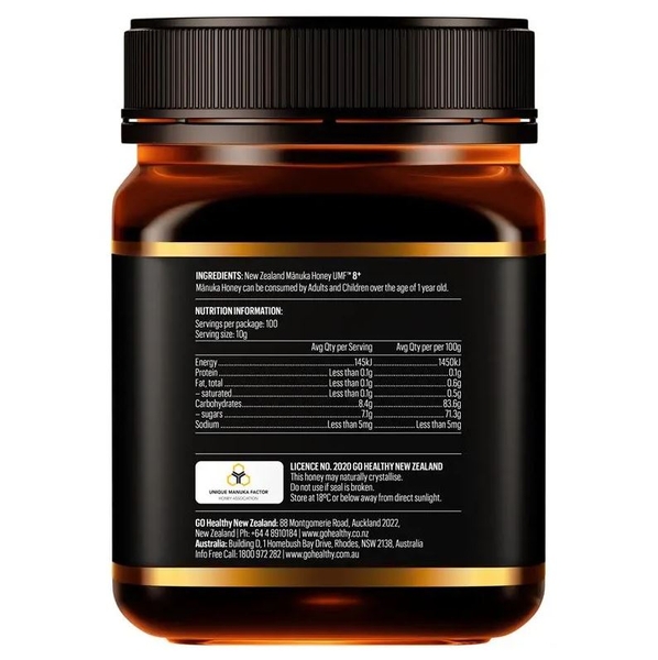 Mật ong Manuka GO Healthy UMF 8+ (MGO 180+) 500g