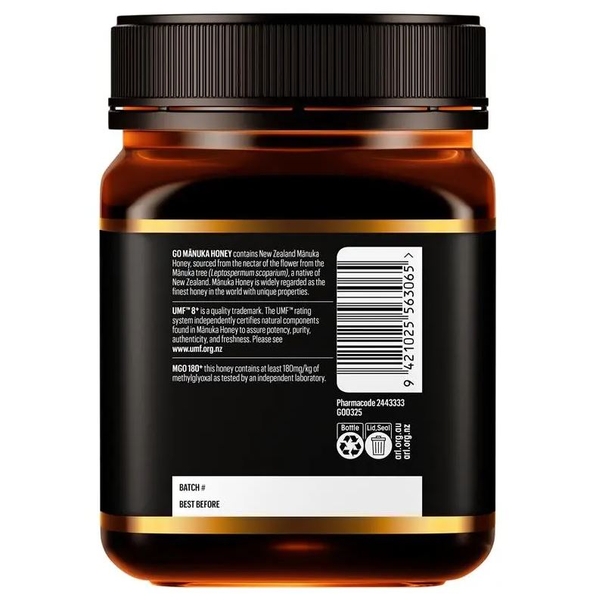 Mật ong Manuka GO Healthy UMF 8+ (MGO 180+) 500g
