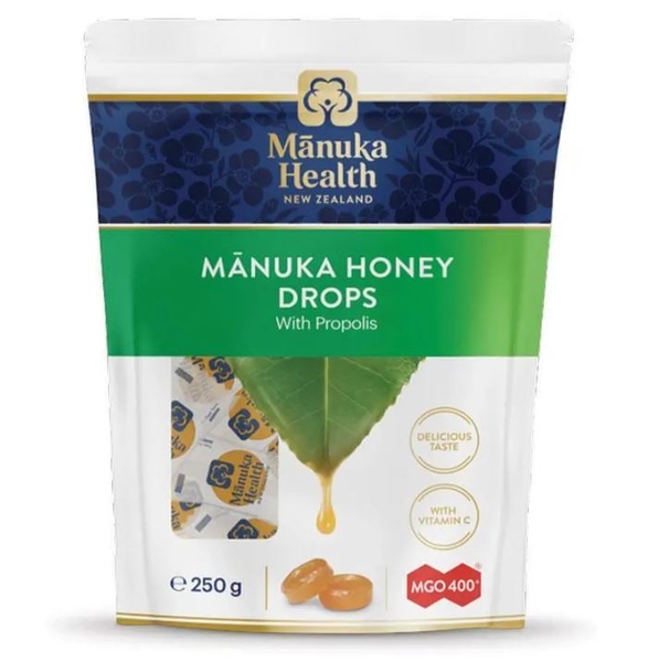Kẹo ngậm mật ong keo ong Manuka Health Manuka Honey Drops Propolis