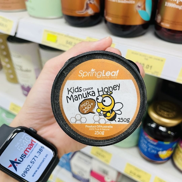 Mật ong Manuka cho trẻ em Springleaf Kids choice Manuka Honey MGO 250+ 250g