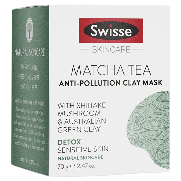 Mặt nạ thải độc da Swisse Matcha Tea Anti Pollution Clay Mask 70g [Pre-order]