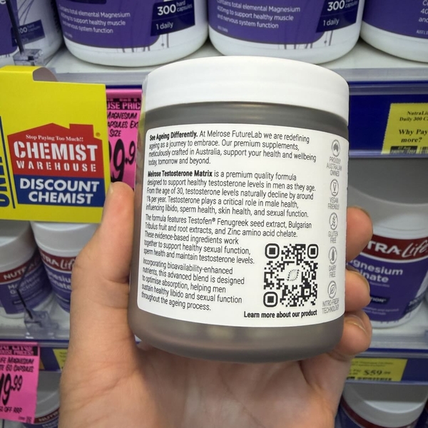 Viên uống tăng Testosterone cho nam Melrose FutureLab Testosterone Matrix 60 viên