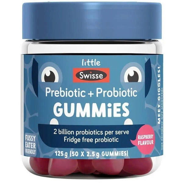 Kẹo dẻo bổ sung lợi khuẩn cho bé Little Swisse Prebiotic + Probiotic