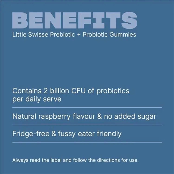 Kẹo dẻo bổ sung lợi khuẩn cho bé Little Swisse Prebiotic + Probiotic