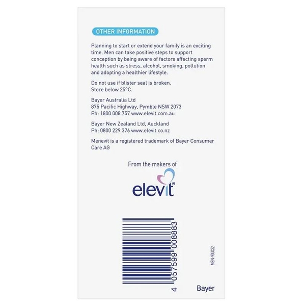 Menevit Pre-Conception Sperm Health cho nam giới