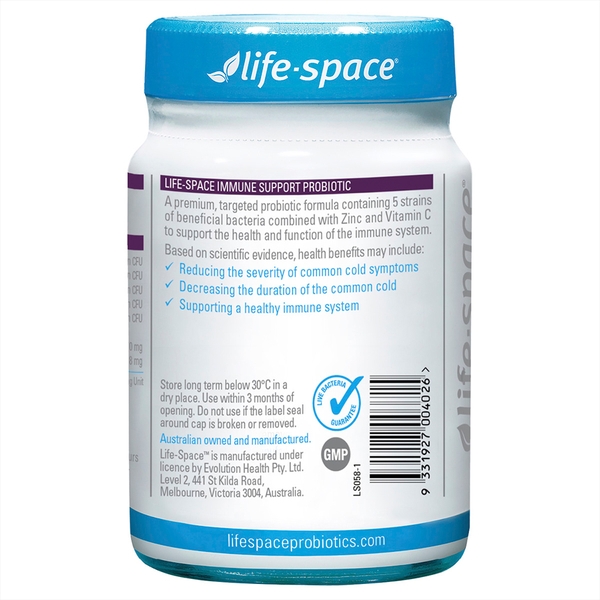 Men vi sinh Úc Life Space Immune Support Probiotic 60 viên