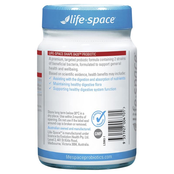 Men vi sinh Úc Life Space Shape B420 Probiotic 60 viên