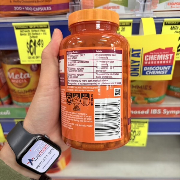 Viên uống bổ sung chất xơ Metamucil Daily Fibre Supplement