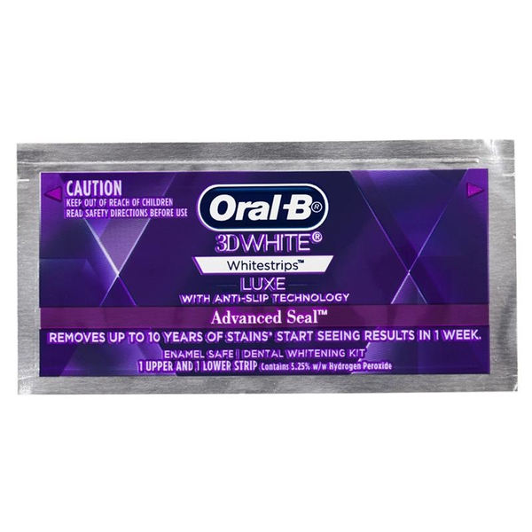 Miếng dán trắng răng Oral B 3D White Luxe Advanced Seal 14 miếng