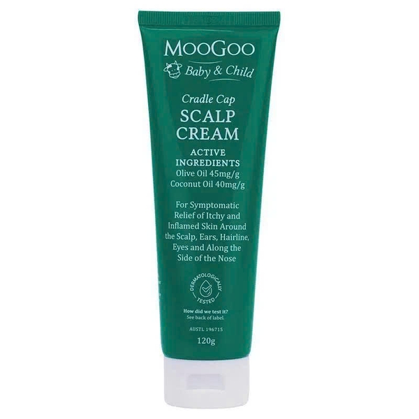 Kem trị viêm da đầu tiết bã MooGoo Baby & Child Cradle Cap Scalp Cream 120g