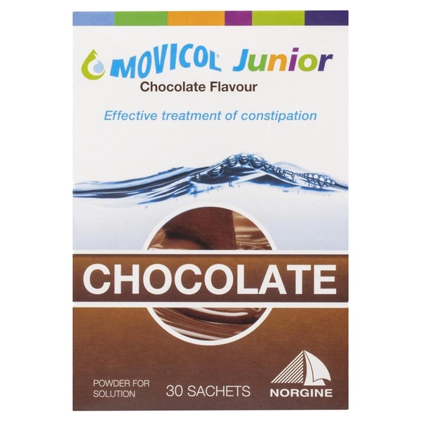 Hỗ trợ điều trị táo bón cho trẻ Movicol Junior Chocolate 30 gói