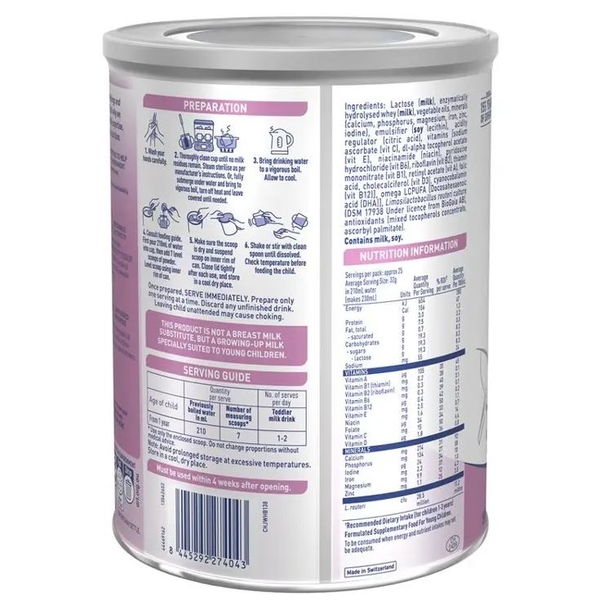 Sữa bột dinh dưỡng cho trẻ từ 1 tuổi NAN SENSITIVE Premium Toddler Milk Drink 1+ Years