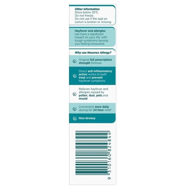 Xịt viêm mũi dị ứng 24h Nasonex Allergy Non-Drowsy
