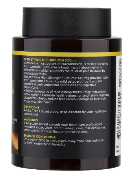 Viên nghệ cô đặc Nature's Care High Strength Curcumin 600mg 30 viên