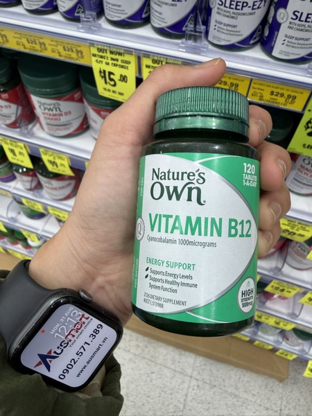 Viên uống bổ sung Vitamin B12 liều cao 1000mcg Nature's Own
