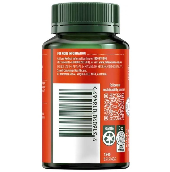 Viên uống bổ sung kẽm Nature's Own High Strength Zinc 30mg 120 viên