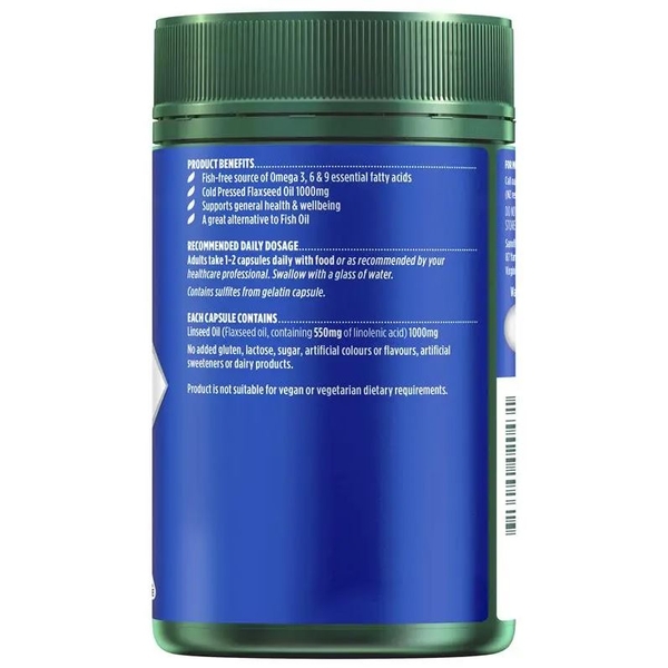 Dầu hạt lanh Nature's Own Plant Based Omega 125 viên