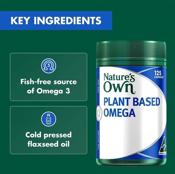 Dầu hạt lanh Nature's Own Plant Based Omega 125 viên