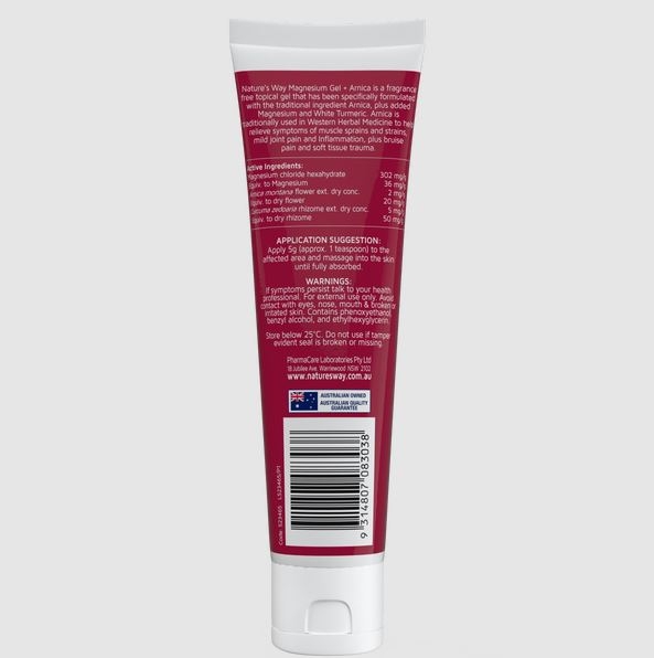Gel xoa bóp giảm đau Nature’s Way Magnesium Gel + Arnica 100g