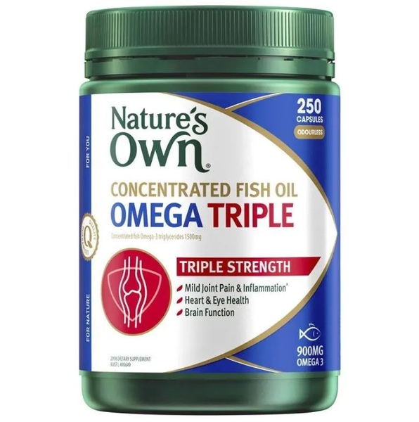 Dầu cá hàm lượng cao Nature's Own Concentrated Fish Oil Capsules Omega Triple