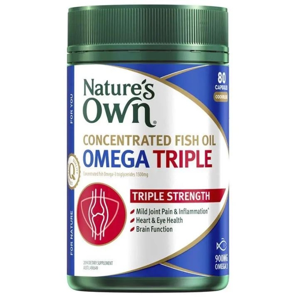 Dầu cá hàm lượng cao Nature's Own Concentrated Fish Oil Capsules Omega Triple