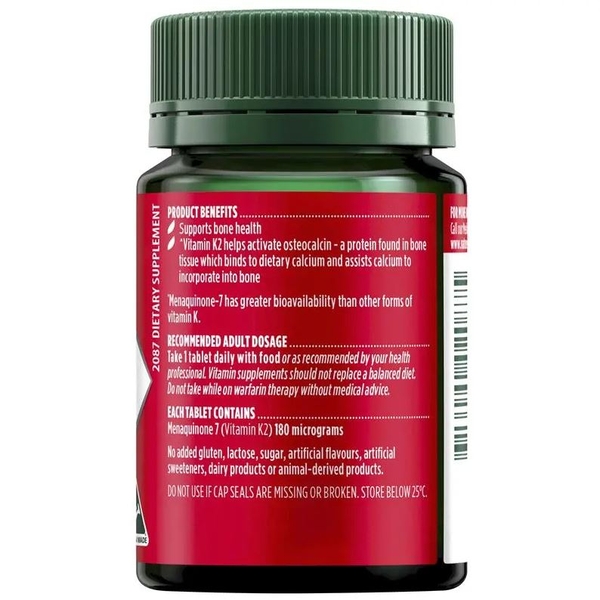 Viên bổ sung Vitamin K2 Nature's Own K2 180mcg 60 viên