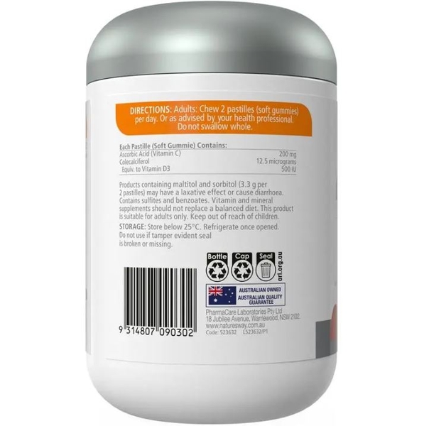 Nature's Way Vitamin C + Vitamin D High Strength Adult